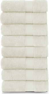 CLASS HOME COLLECTION Gästehandtücher Gästetuch Gästetücher Handtuch Frottee Baumwolle 500g/m² Uni 8 tlg Set, Frottee (8er, 8-St), mit Bordüre