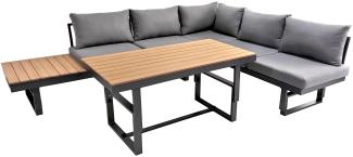 Bellavista Largo Gartenlounge Set, Aluminium, grau, für 6 Personen