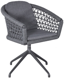 Gartenstuhl Cliff / Bari, Rope, Grau, 64 x 78 x 53 cm