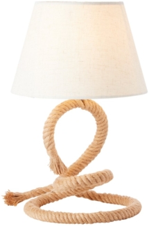 Lightbox Tischleuchte, ohne Leuchtmittel, Tischlampe, 40 cm Höhe, Ø 25 cm, E27, max. 40 W, Schalter, Seil/Textil