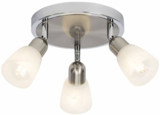 Brilliant Leuchten No. G55234-77 LED Spotrondell Bethany 3-flg E14 eisen chrom weiß-alabaster