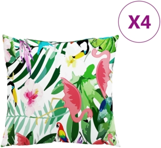 vidaXL Zierkissen 4 Stk. Mehrfarbig 50x50 cm Stoff 360398