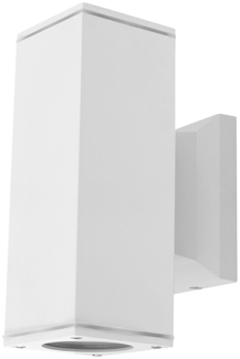 LED Fassadenleuchte Wandleuchte Eckig mit GU10 Fassung IP65 in weiß 2 Flammig mit Leuchtmittel Neutralweiß