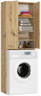 Raumhirsch Furniture Waschmaschinenumbauschrank mit zwei Türen, 64×30×180 cm (Waschmaschinenschrank - Badezimmerschrank) in 8 verschiedenen Farben