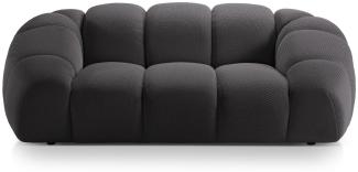 Micadoni Sofa Diana 2-Sitzer 3D-Stoff Espresso