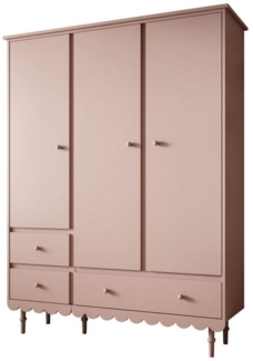 Lookway Kinderkleiderschrank BABUSHKA Dreitüriger Kleiderschrank mit Schubladen.