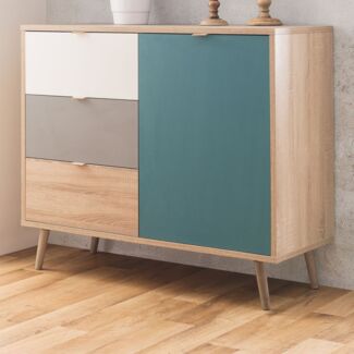 Kommode Colory Eiche Tricolor 103 x 87 cm