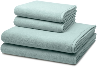 Ross Sensual Skin 4 tlg. Frottier-Set - 2 X Handtuch (50 X 100cm), 2 X Duschtuch (75 X 140cm) - 500 g/m2 - Jade