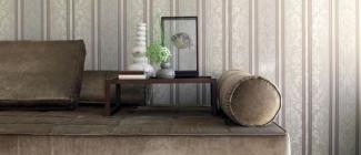 Casa Padrino Barock Textiltapete Hellgrau / Grau / Taupe 10,05 x 0,53 m - Wohnzimmer Tapete - Deko Accessoires