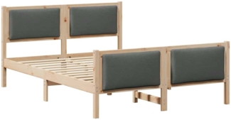 vidaXL Bettrahmen mit Kopfteil Dunkelgrau 140 x 200 cm Stoff 3394264