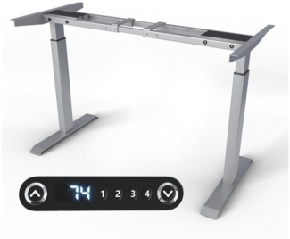 VESKA Schreibtisch Rahmen Höhenverstellbar mit Dual Motor Tischgestell (Elektrisch mit Memoryfunktion Bürotisch Gestell)