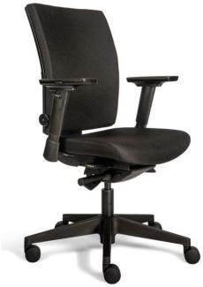 Büro Drehstuhl mit Lordosenstütze 980-1125 x 485 x 440 mm Schwarz 210360