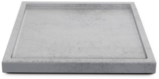 Vladon Dekoschale Maya, moderne Dekorationsschale eckig, Beton Oxid-Optik (20 x 1,8 x 20 cm)