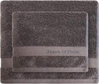 Marc O'Polo Home Handtücher Melange Marine Earth Brow, Baumwolle