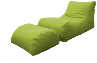 Dmora Pouf Alton, Mehrzwecksessel, Sitzsack, Hockerhocker, Made in Italy, 120x80 h60 cm, Grün