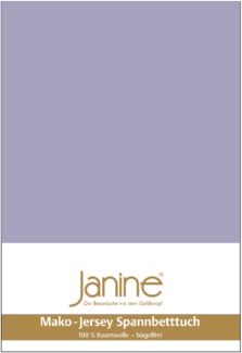 Janine Mako-Jersey Spannbetttuch Spannbettlaken 100% naturreine Baumwolle 525 lavendel 180-200cm x 200cm