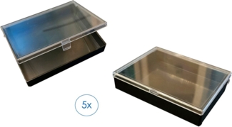 Ruco Aufbewahrungsdose Sortierdose, 5er Set (5 St), Schmuckdose, Kleinteilebox, bündiger Verschluss, Made in Germany