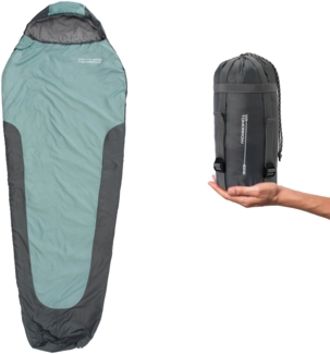 Lumaland Mumienschlafsack Where Tomorrow Camping Schlafsack 220 x 80 x 50, wasserabweisend Wärmekragen im Schulterbereich Camping Outdoor -5°C