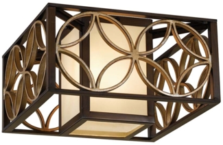 Deckenleuchte, Eisen, Bronze-Gold, D 36,8 cm