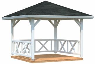 Palmako Pavillon Betty 9,0 m², weiß grundiert