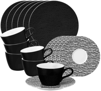 Seltmann Weiden Life Fashion Kaffeeservice 18-teilig - Glamorous Black