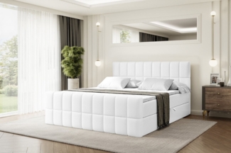 ALTDECOR Boxbett MIAMI-Z (Multipocket-Matratze H4, H3 Matratze Bonellfederung, Topper, Kopfteil), Doppelbett mit Fußteil