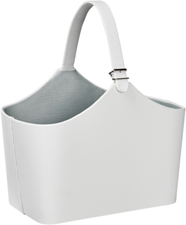 Korb Kunstleder hellgrau 26 x 41 cm ELAM