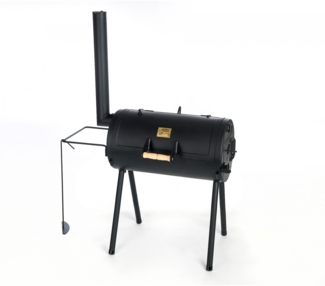 Rumo Barbeque JOEs Sloppy Joe Barbecue Smoker Holzkohlegrill, Stahl Schwarz, ca. 115 x 55 x 145 cm