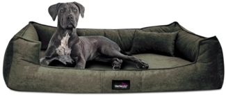 tierlando® Tierbett tierlando® Orthopädisches Hundebett BRUCE VELOURS Waschbar Große Hunde, orthopdisch, waschbar, samtweich