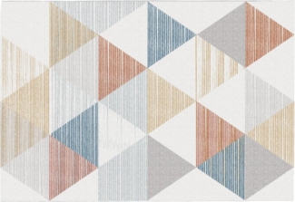 Vente-unique - Teppich mit geometrischem Muster - 160 x 230 cm - Mehrfarbig - GEOMIA