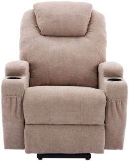 IDEASY Sessel Elektrisch verstellbarer Massagesessel - Liegesofa mit Fernbedienung (2 integrierte Getränkehalter, praktische Seitentaschen), elektrische Verstellung für optimalen Komfort