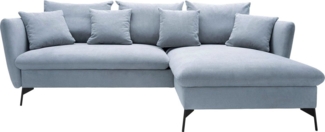 OTTO home Ecksofa LIVORNO,258 cm, L-Form, Schlaffunktion u. Bettkasten (139/224cm), Samt, Struktur, Webstoff