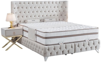 Villa Möbel Boxspringbett AMORE (Bett Set, Bettset), Bettkasten mit XXL Stauraum & Gasdruckfedern für einfache Handhabung