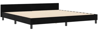 vidaXL Bettgestell mit Kopfteil Schwarz 200 x 200 cm Samt 3344965