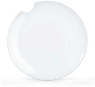 Speiseteller mit Biss Porzellan weiß 2er Set