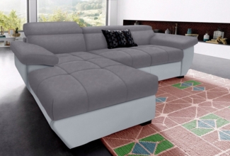 COTTA Polstergarnitur Speedway L-Form, (Set), Set bestehend aus: Ecksofa mit Kopfteilverstellung & Hocker