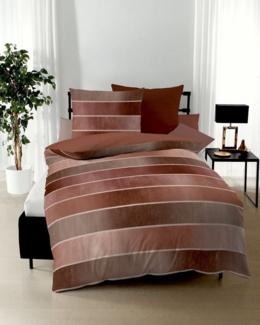 Kaeppel Wendebettwäsche Timeless, Mako-Satin, 3 teilig, mit breiten Streifen