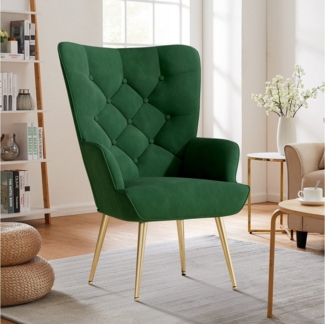HawthyHome Polsterstuhl Eleganter Polstersessel, Schminktisch Stuhl mit Metallbeinen (1 St), Perfekt für Wohnzimmer, Schlafzimmer oder Schminktisch