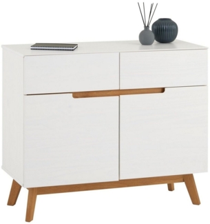 IDIMEX Kommode TIBOR, Kommode Anrichte Sideboard skandinavisch 2 Türen 2 Schubladen Kiefer m