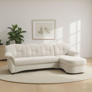 DOMO collection Ecksofa Flores Schlafsofa, B/T/H: 233/142/86 cm, L-Form, wahlweise mit Bettfunktion, wahlweise mit Federkern, auch in Leder