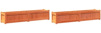 vidaXL Pflanzkübel 2 Stk. Wachsbraun Massivholz Kiefer 837479