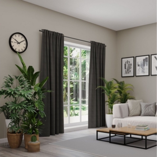 Neutex for you! Vorhang BELMONDO (1 St), Multifunktionsband, blickdicht, Uni mit samtiger Oberfläche, nach Maß