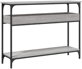 vidaXL Konsolentisch mit Ablage Grau Sonoma 100x29x75cm Holzwerkstoff 837720