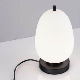 Nova Luce 9624089 LATO Tischleuchte 28cm Schwarz Opal E14