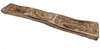 Spetebo Dekoschale Massivholz Schale natur geflammt mit 3 Fächern (Stück, 1 St, Holztablett), Holz Deko Tablett mit Unterteilungen