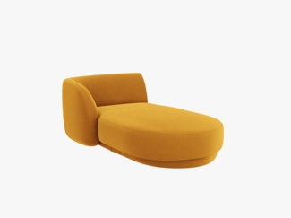Micadoni Modul Miley 2-Sitzer Links Samtstoff Gelb