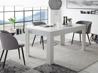 Esstisch >Monterrey< in Weiß matt - 160x78x90cm (BxHxT)