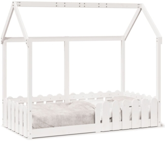 vidaXL Kinderbett Hausbett Weiß 80x160 cm Massivholz Kiefer 850696