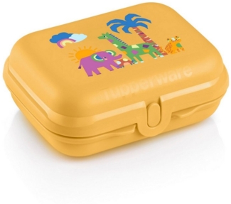 TUPPERWARE Vorratsdose Tupperware kleine Snackbox Safari für Kinder gelb