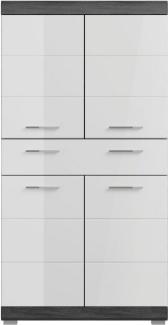 INOSIGN Midischrank Siena Badmöbel Badschrank, 4 Türen, 1 Schubkasten, Breite 74 cm